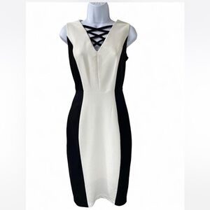 Jax Black and White Midi Dress